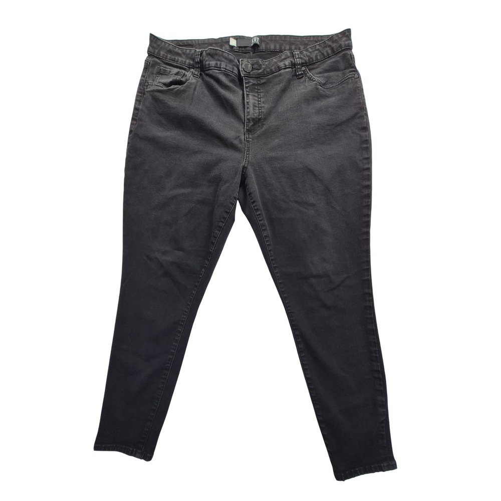 KUT from the Kloth Donna Jeans Womens 18W Black High Rise Ankle Skinny